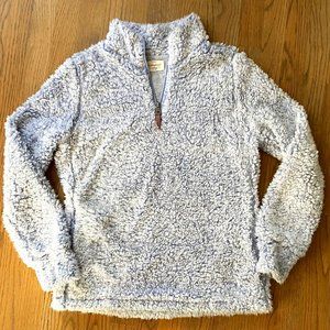 weatherproof vintage fleece 1/4 zip womens light blue small